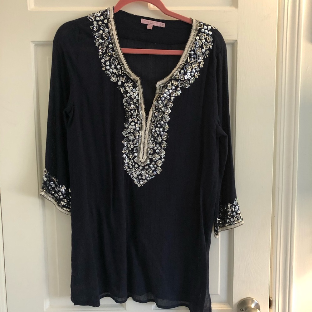 Calypso St Barth Tunic With Sequins - image 1